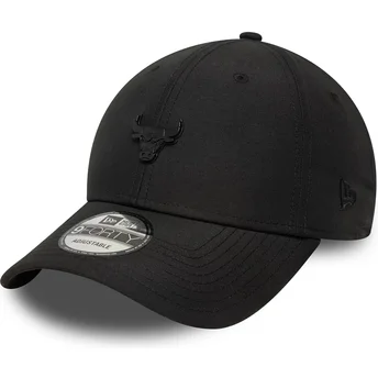 New Era Curved Brim 9FORTY Pin Chicago Bulls NBA Black Adjustable Cap