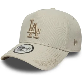 Καπέλα καμπύλη μπεζ snapback 9FORTY E Frame Tonal Icon από Los Angeles Dodgers MLB από New Era