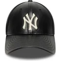 new-era-curved-brim-9forty-m-crown-img-leather-new-york-yankees-mlb-black-adjustable-cap
