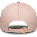 new-era-curved-brim-women-9forty-metallic-logo-new-york-yankees-mlb-pink-adjustable-cap