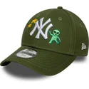 new-era-curved-brim-youth-9forty-space-icon-new-york-yankees-mlb-green-adjustable-cap