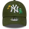 new-era-curved-brim-youth-9forty-space-icon-new-york-yankees-mlb-green-adjustable-cap