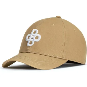 Oblack Curved Brim Baseball Peach OBL048 Dark Beige Adjustable Cap