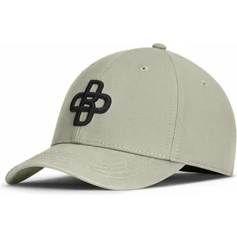 Oblack Curved Brim Black Logo Baseball Peach OBL053 Green Adjustable Cap