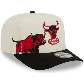 Καπέλα καμπύλη μαύρο snapback 9FIFTY A Frame Precurved Hardwood Classics από Chicago Bulls NBA από New Era