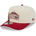 new-era-curved-brim-9fifty-a-frame-precurved-hardwood-classics-denver-nuggets-nba-beige-and-red-snapback-cap