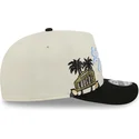 new-era-curved-brim-9fifty-a-frame-precurved-hardwood-classics-los-angeles-lakers-nba-beige-and-black-snapback-cap