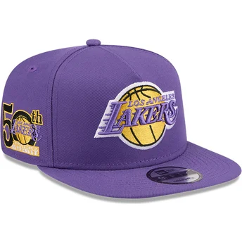 Καπέλα επίπεδη βιολετί snapback 9FIFTY A Frame Hardwood Classics από Los Angeles Lakers NBA από New Era