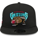 new-era-flat-brim-9fifty-a-frame-hardwood-classics-vancouver-grizzlies-nba-black-snapback-cap