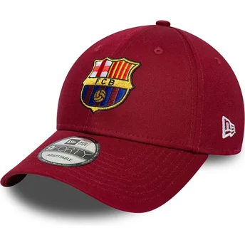 New Era Curved Brim FC Barcelona LALIGA 9FORTY Core Red Adjustable Cap