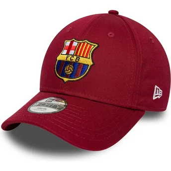 Καπέλα καμπύλη κόκκινο snapback για παιδιά 9FORTY ajustable από FC Barcelona LALIGA από New Era