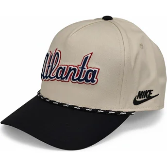 Καπέλα καμπύλη μπεζ snapback Rise Structured από Atlanta Braves MLB από Nike