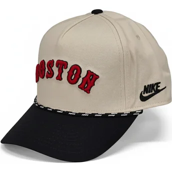 Καπέλα καμπύλη μπεζ snapback Rise Structured από Boston Red Sox MLB από Nike