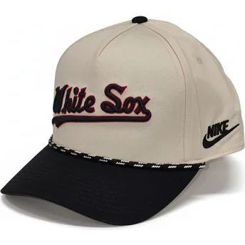 Καπέλα καμπύλη μπεζ snapback Rise Structured από Chicago White Sox MLB από Nike