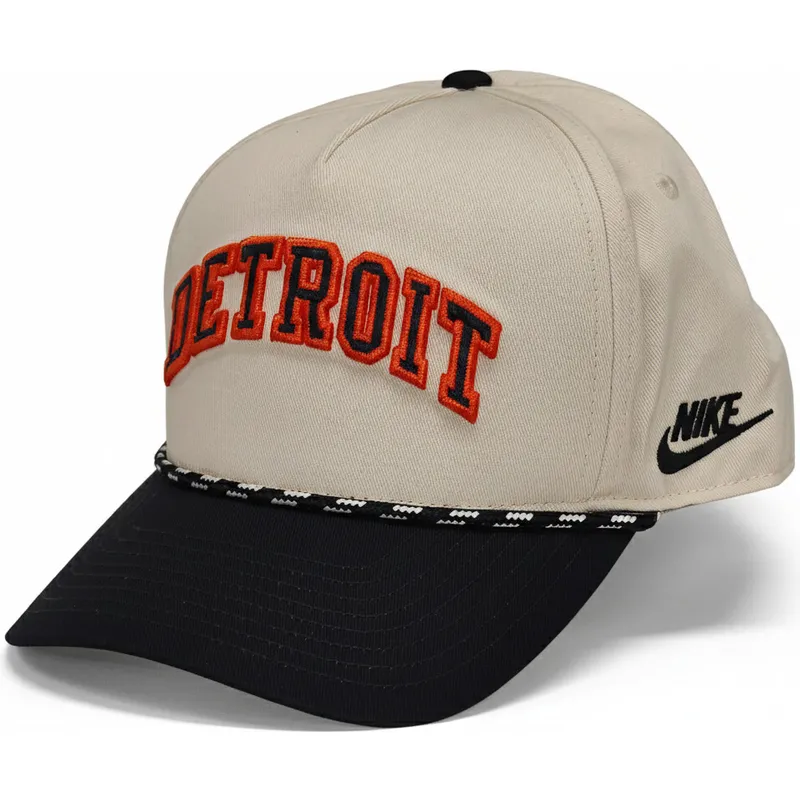 beige-snapback-rise-structured-detroit-tigers-mlb-nike
