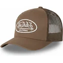 von-dutch-lof-b3-brown-adjustable-trucker-hat