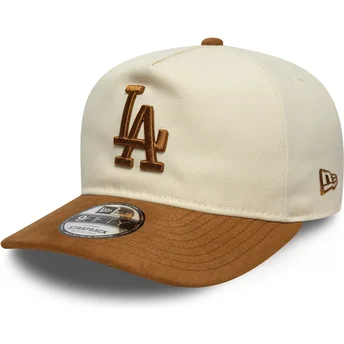Καπέλα καμπύλη καφέ ρυθμιζόμενη ταινία 9FIFTY A Frame Suede Visor από Los Angeles Dodgers MLB από New Era