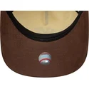 new-era-curved-brim-9fifty-a-frame-suede-visor-new-york-yankees-mlb-beige-and-brown-adjustable-cap