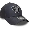new-era-curved-brim-9forty-microfibre-las-vegas-raiders-nfl-grey-adjustable-cap