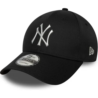 Καπέλα καμπύλη μαύρο snapback 9FORTY Metallic από New York Yankees MLB από New Era