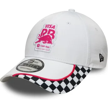 Καπέλα καμπύλη λευκό snapback 9FORTY Checkerboard από Racing Bulls F1 Team Formula 1 από New Era