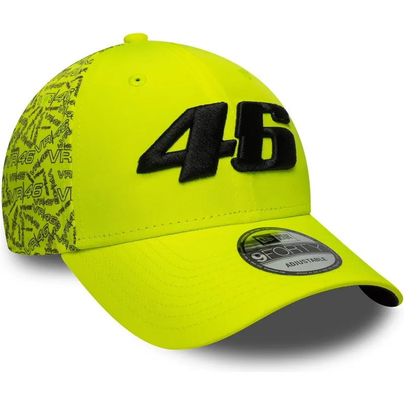 new-era-curved-brim-9forty-all-over-print-valentino-rossi-vr46-motogp-yellow-adjustable-cap