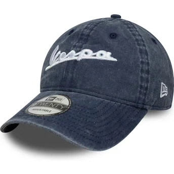 Καπέλα καμπύλη μπλε ρυθμιζόμενη ταινία 9TWENTY Washed από Vespa Piaggio από New Era