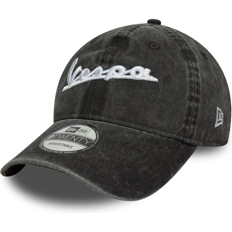 new-era-curved-brim-9twenty-washed-vespa-piaggio-black-adjustable-cap