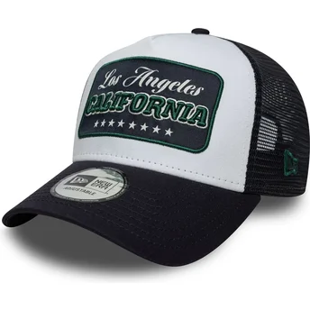Καπέλα καμπύλη ναυτικό μπλε snapback A Frame Location από Los Angeles Ciudades y Playas California από New Era