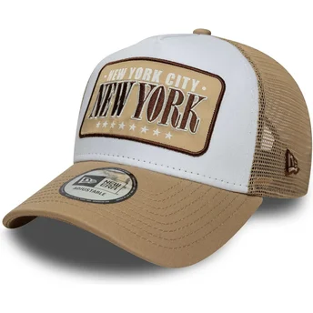 Καπέλα καμπύλη καφέ snapback A Frame Location από New York Ciudades y Playas από New Era