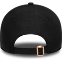 new-era-curved-brim-women-bronze-logo-9forty-flawless-new-york-yankees-mlb-black-adjustable-cap