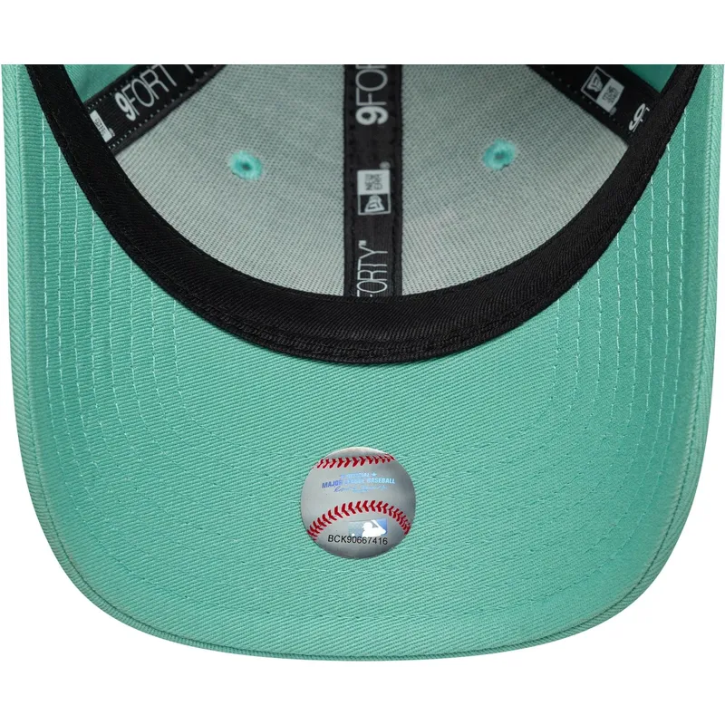 new-era-curved-brim-youth-9forty-league-essential-los-angeles-dodgers-mlb-green-adjustable-cap