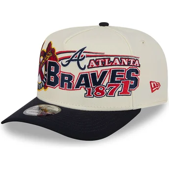 Καπέλα καμπύλη μπεζ snapback 9FIFTY A Frame Classic από Atlanta Braves MLB από New Era