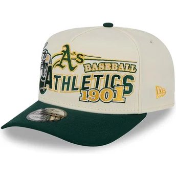 Καπέλα καμπύλη μπεζ snapback 9FIFTY A Frame Classic από Oakland Athletics MLB από New Era