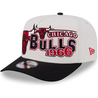 Καπέλα καμπύλη μπεζ snapback 9FIFTY A Frame Classic από Chicago Bulls NBA από New Era
