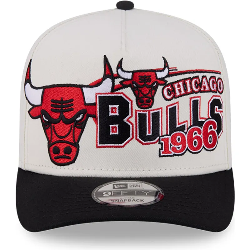 new-era-curved-brim-9fifty-a-frame-classic-chicago-bulls-nba-beige-and-black-snapback-cap