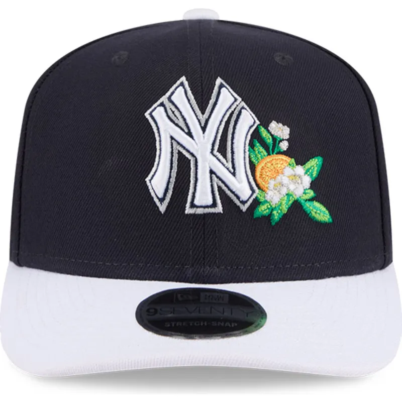 new-era-curved-brim-9seventy-stretch-snap-flower-new-york-yankees-mlb-navy-blue-snapback-cap