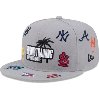 Καπέλα επίπεδη γκρι snapback 9FIFTY Scattered Grapefruit League από MLB από New Era