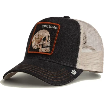 Καπέλα καμπύλη μαύρο snapback Cancelled Denim Skull The Farm Goorin Bros.