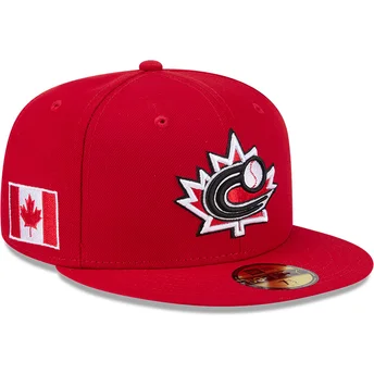 Καπέλα επίπεδη κόκκινο προσαρμοσμένο 59FIFTY Canada 2026 World Baseball Classic από World Baseball Classic από New Era