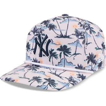 Καπέλα καμπύλη πολύχρωμο snapback 19TWENTY Printed Tropical από New York Yankees MLB από New Era