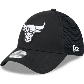 Καπέλα καμπύλη μαύρο προσαρμοσμένο 39THIRTY Evergreen Neo από Chicago Bulls NBA από New Era