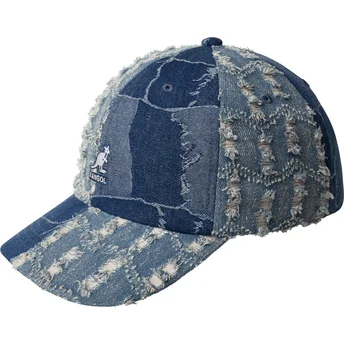Καπέλα καμπύλη μπλε ρυθμιζόμενη ταινία Denim Mashup Medium Blue από Kangol