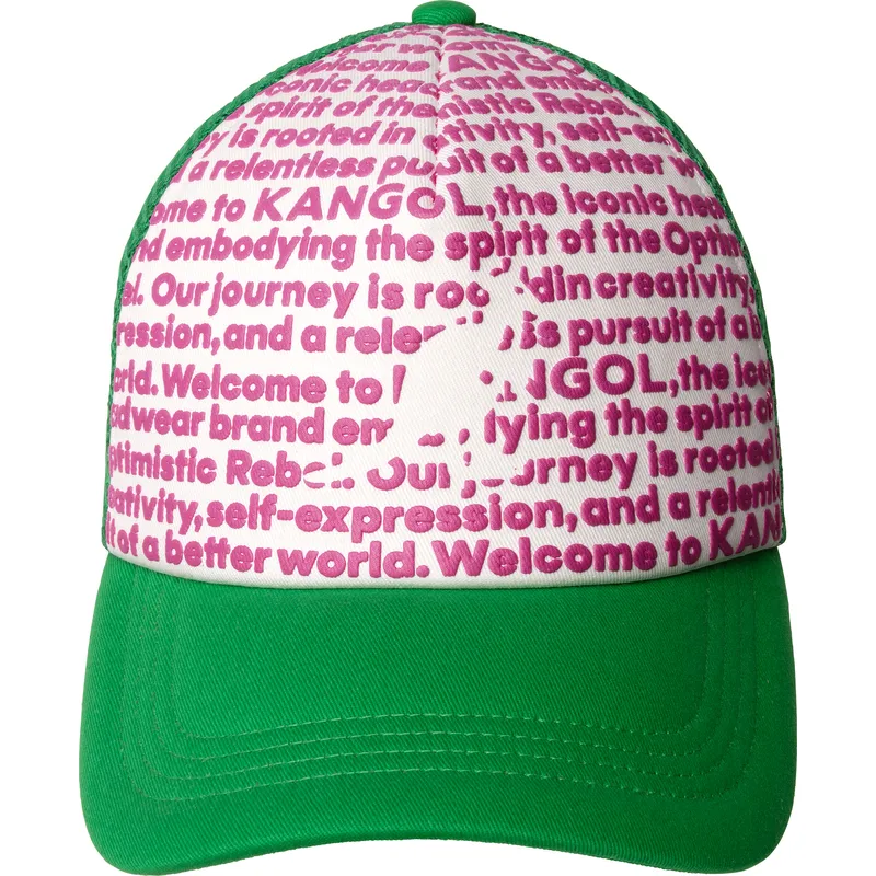 kangol-fine-print-green-trucker-hat
