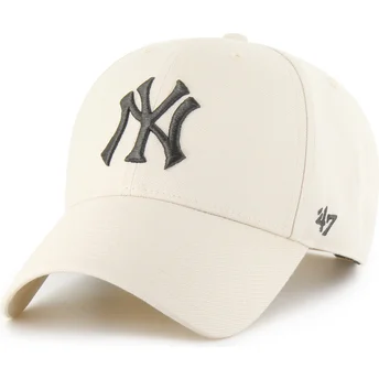 Καπέλα καμπύλη μπεζ snapback MVP από New York Yankees MLB από 47 Brand