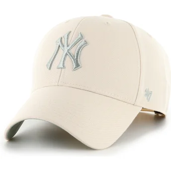 Καπέλα καμπύλη μπεζ snapback MVP Ballpark από New York Yankees MLB από 47 Brand