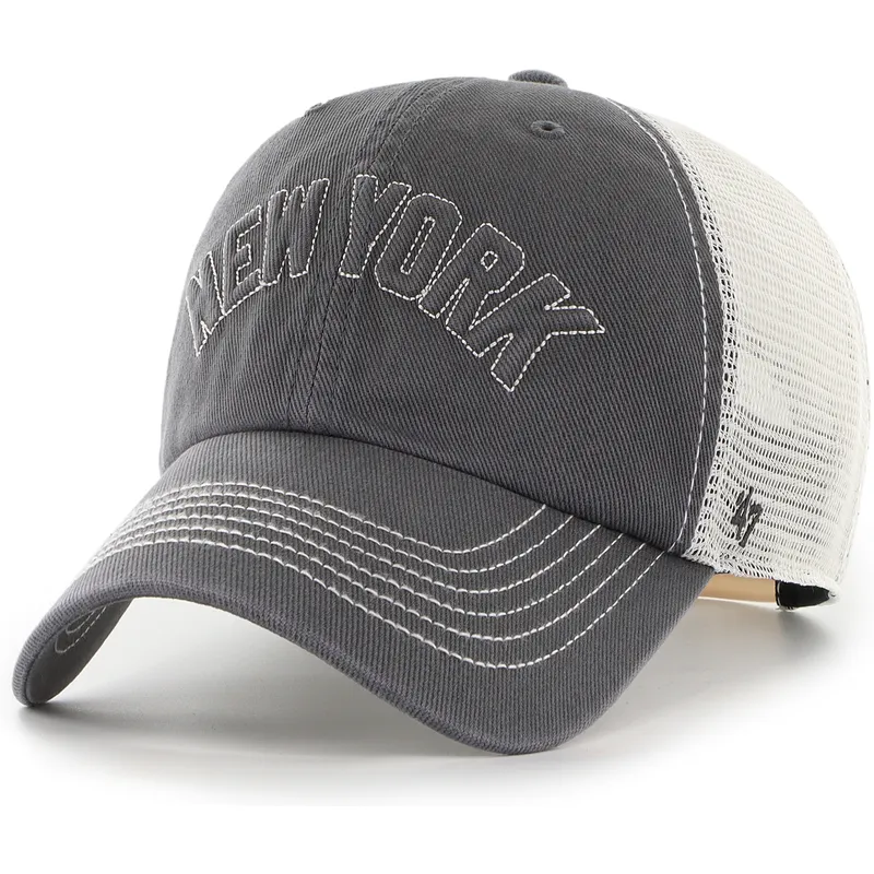 trucker-clean-up-trailer-script-mesh-new-york-yankees-mlb-47-brand trucker-clean-up-trailer-script-mesh-new-york-yankees-mlb-47-brand