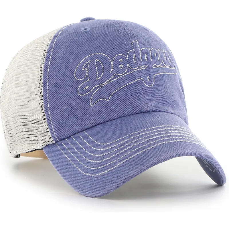 47-brand-clean-up-trailer-script-mesh-los-angeles-dodgers-mlb-blue-trucker-hat
