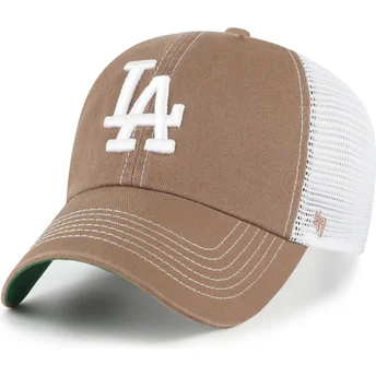 Καπέλα καμπύλη καφέ snapback Clean Up Trawler από Los Angeles Dodgers MLB από 47 Brand