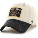 47-brand-curved-brim-clean-up-keepsake-new-york-yankees-mlb-beige-and-black-adjustable-cap